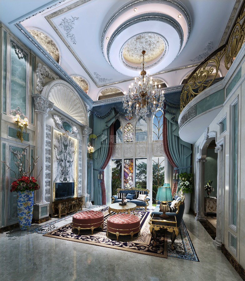 
900平法式别墅室内装修风格，让浪漫在家常住!