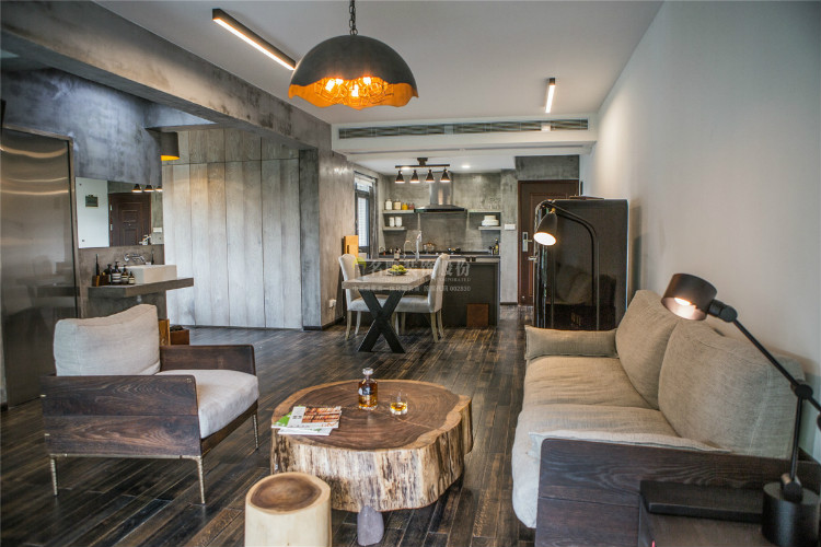 
90㎡现代清水装修风格，原来混凝土也可以这么有格调