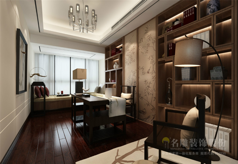 隔断效果图中式