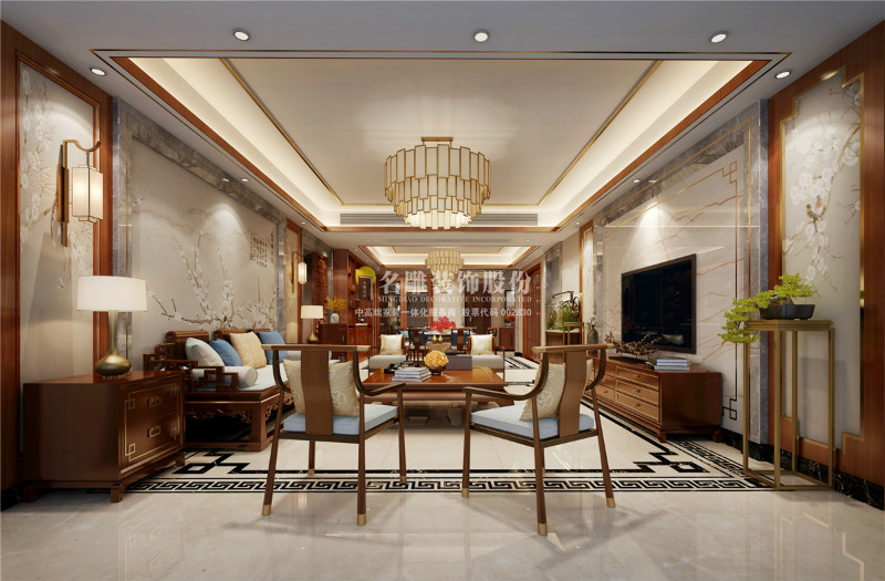 
180平米简约中式三居室装修好了，朋友看了都说真赞