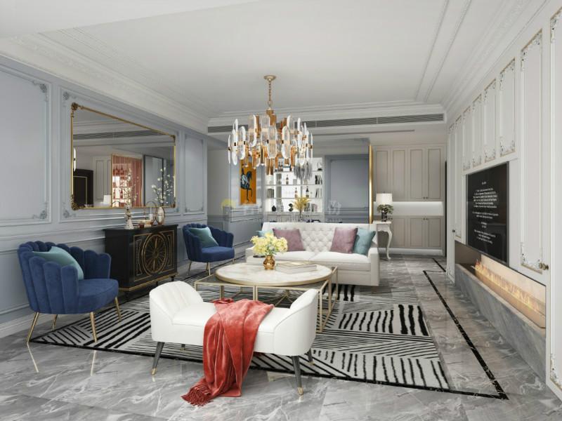 法式客厅装修效果图