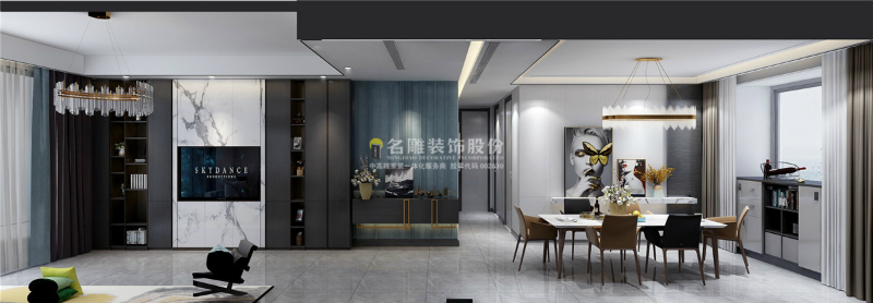 黑白格调客厅装修