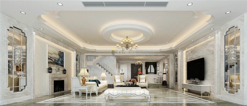 
中山别墅装修效果图，集齐四大风格！