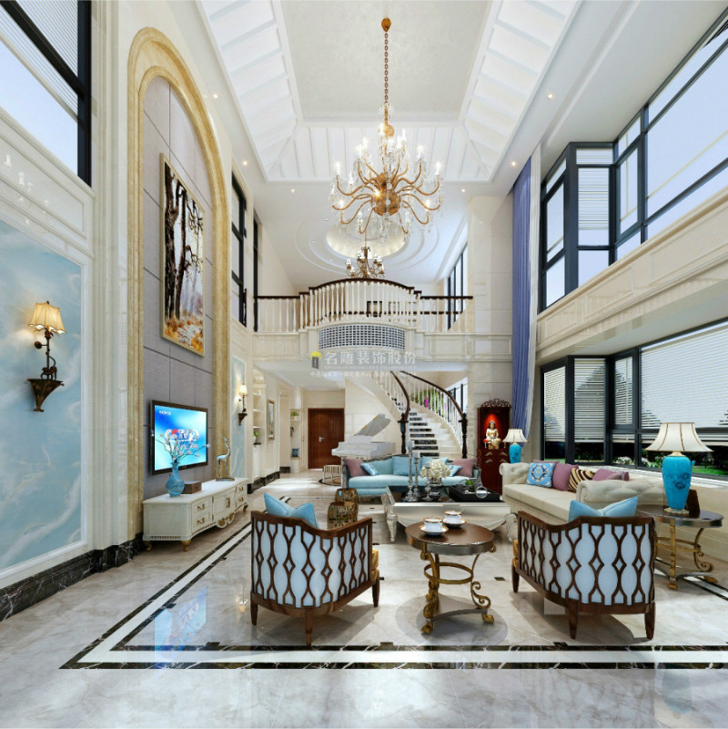 美式风格客厅效果图