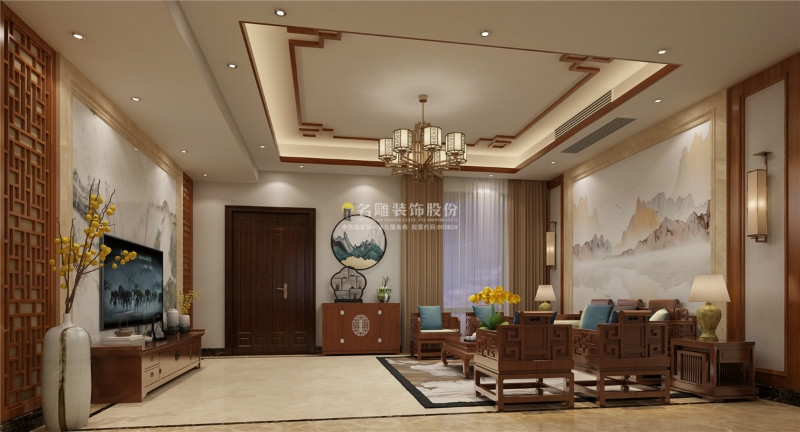 新中式客厅装修效果图