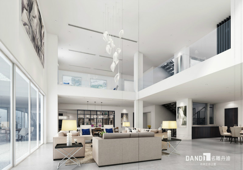 
灰白调的别墅房子装修，也能呈现出极美的艺术格调!