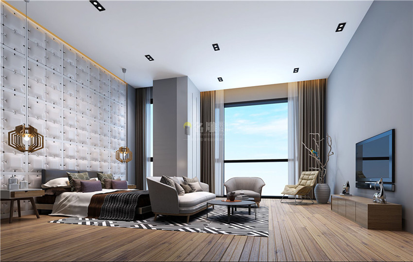 
东莞现代卧室装修，简约舒适又充满创意!