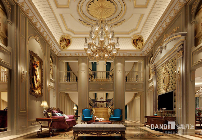 
1000平米别墅装修配上法式风格，真的是搭一脸！