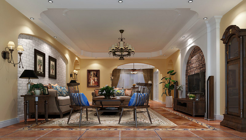 
220平米美式田园装修风格，感受恬淡大自然美丽！