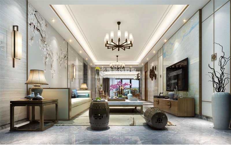 
中式复古风格装修效果图，简单舒适温馨实用