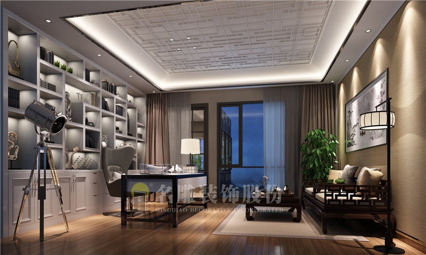 
你的高档别墅装修应该配个美的不可方物的书房！