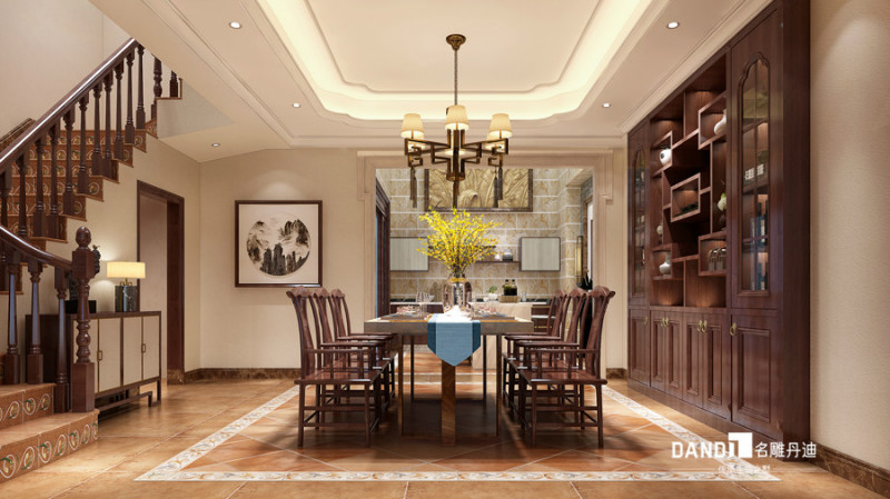 
双拼别墅二手房翻新与中式风格真的是配一脸！