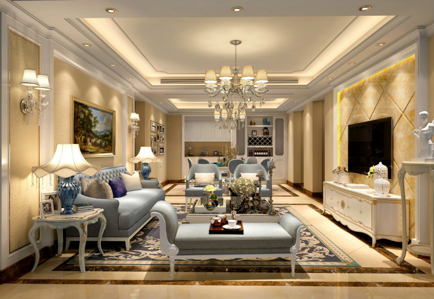 
两套深圳装修公司简约欧式房子装修案例，时尚大气又简