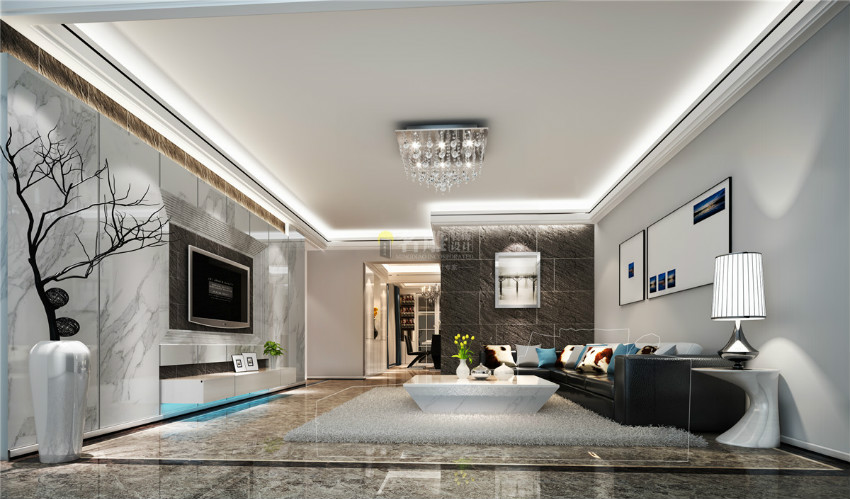 
两套现代简约风格装修图片，简约不简单的时尚家!