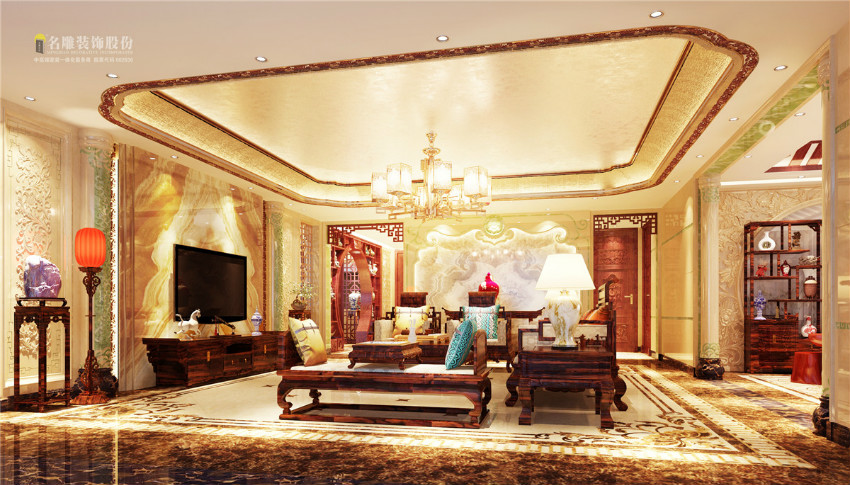 
深圳中式家装效果图，40万的造价100万的效果！