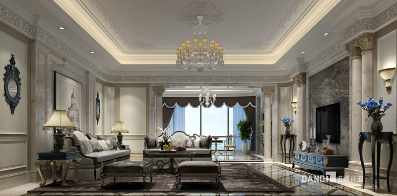 
300平别墅房子装修成法式巴洛克风格，透着一丝古典