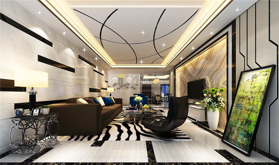 
江门市东湖花园现代风格280平米家装户型图鉴赏