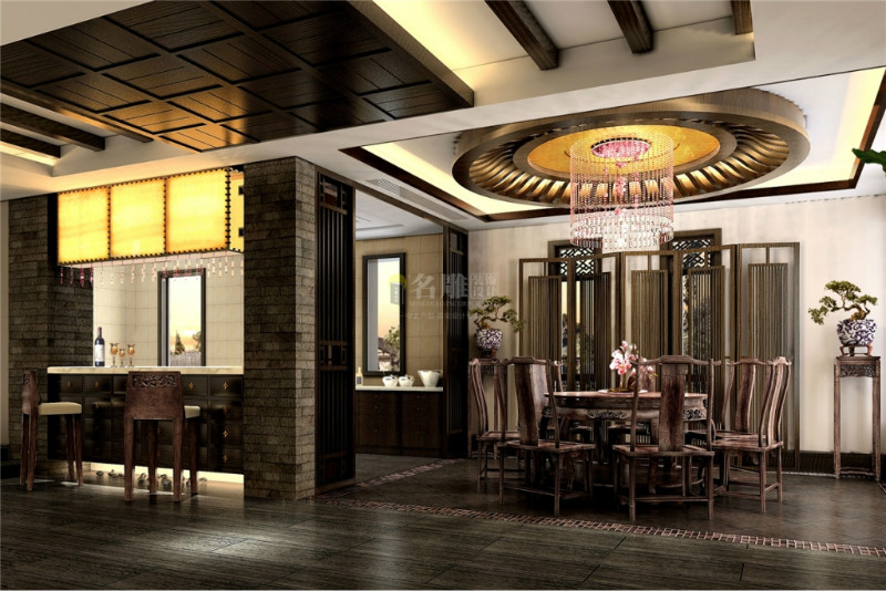 
雅韵十足的中式风格餐厅设计，连效果图都那么倾心！
