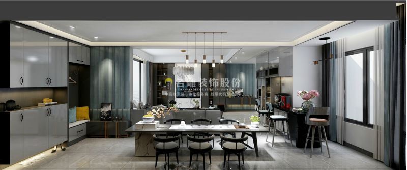 黑白格调客厅装修