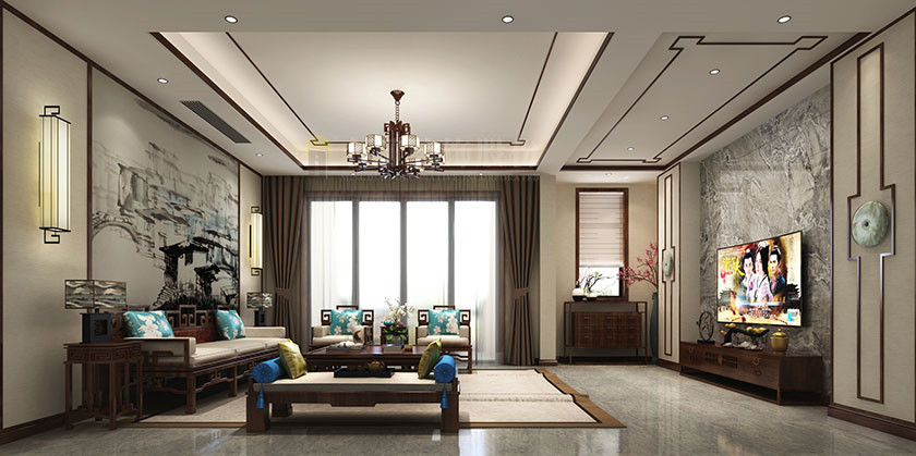 
别墅装修中式风，这样整太有味道啦！