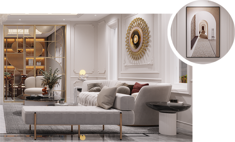 
◉580m²法式轻奢别墅，永不过时的洁白、恢弘与气派|M-Design(图4)