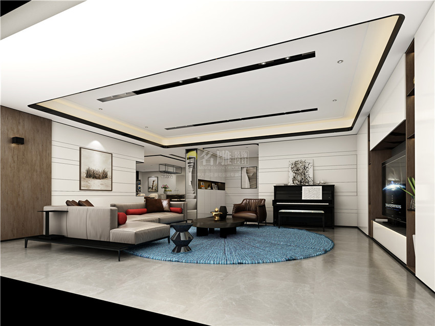 
深圳装修公司300㎡现代简约别墅装修样板间，精致生