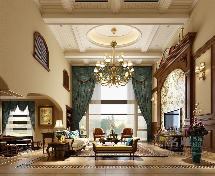 
重庆中安翡翠湖美式风格装修案例欣赏