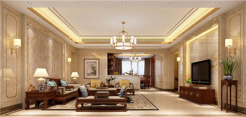 
名雕经典中式客厅装修案例,看完您也想拥有!