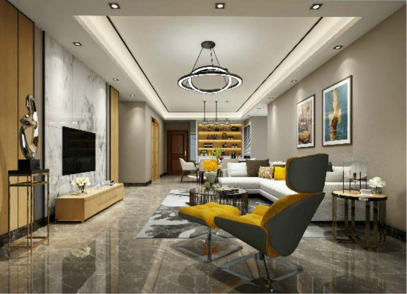 
这个现代简约风的三室户型装修案例，我觉得你会喜欢！