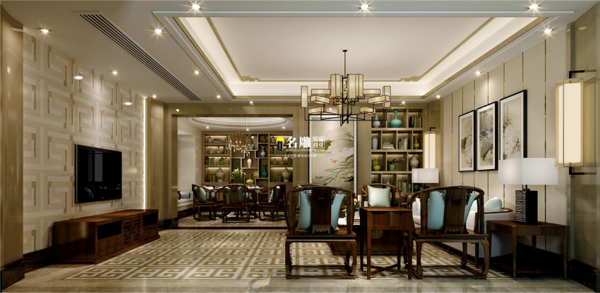 
深圳装修公司新中式别墅装修案例，每一处都让人惊艳！