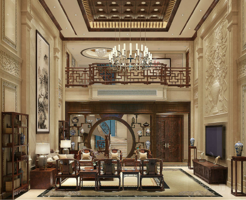 混搭别墅装修效果图