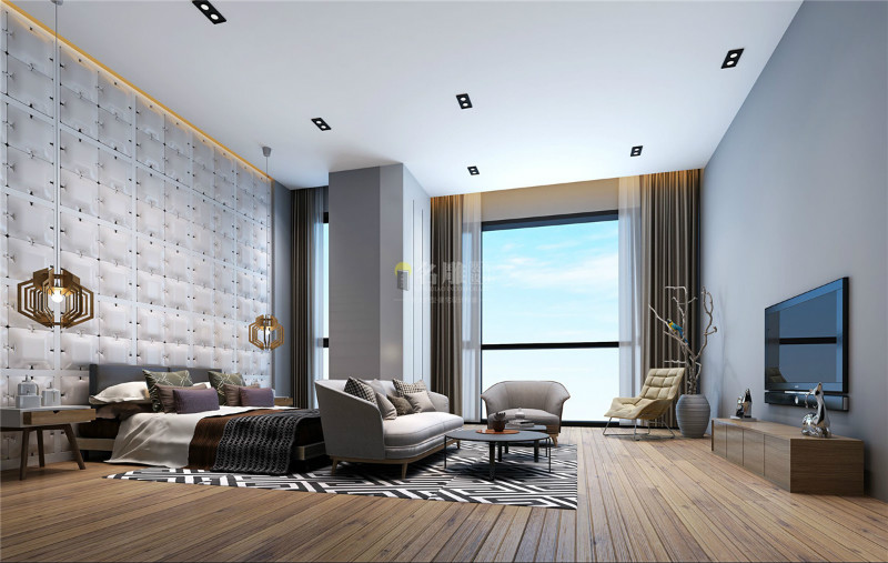 
卧室太大怎么设计？这样设计不错哦！