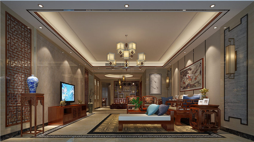 
当三房二厅装修遇上中式风格，这样的美你能拒绝吗?