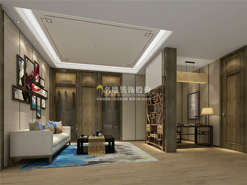 隔断效果图中式