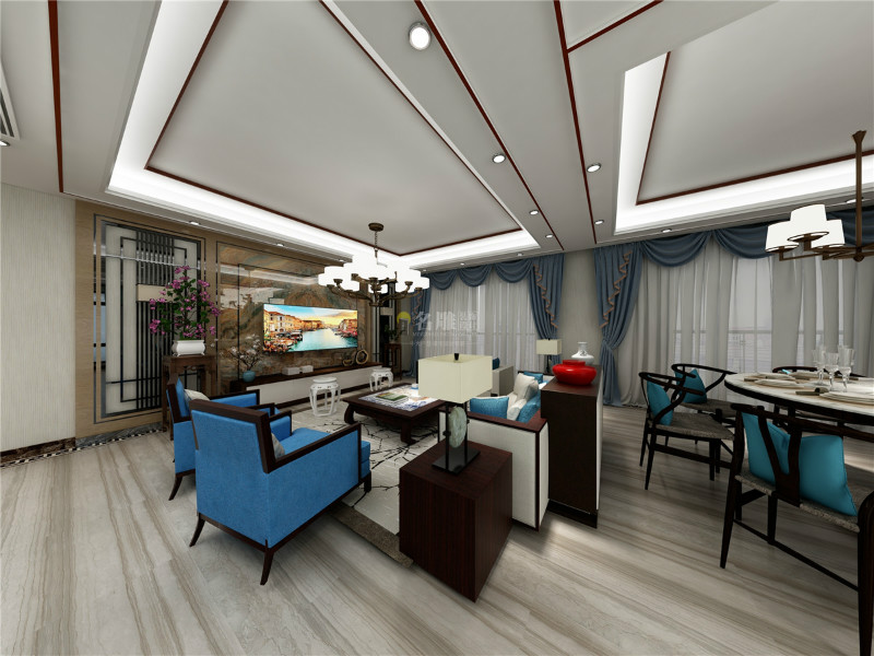 
两套中式180平方房屋装修效果图，你觉得哪套好看?