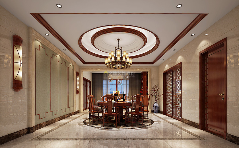 
东莞复式房装修，中式风下，皆是优雅！