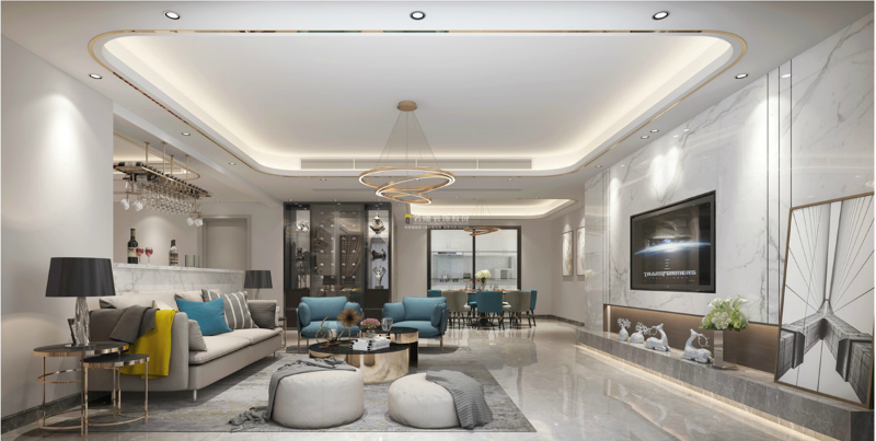 现代简约四房一厅装修