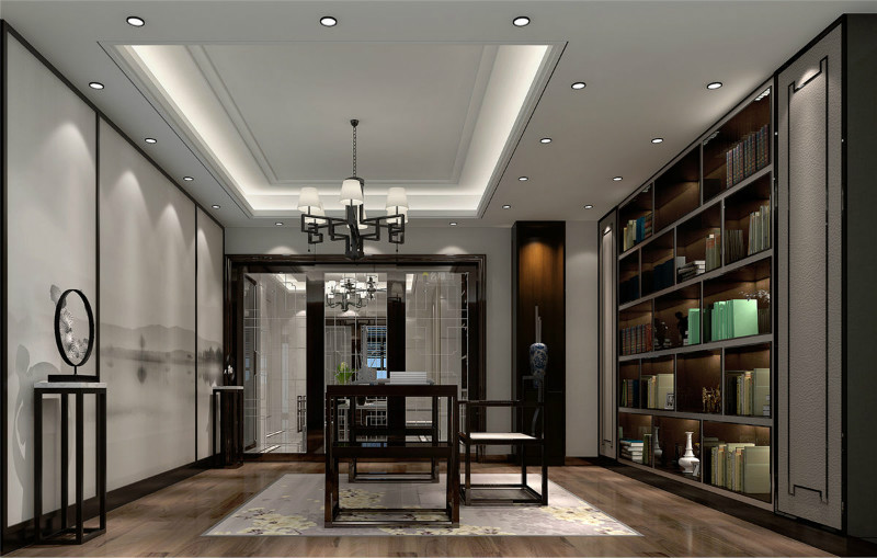 隔断效果图中式