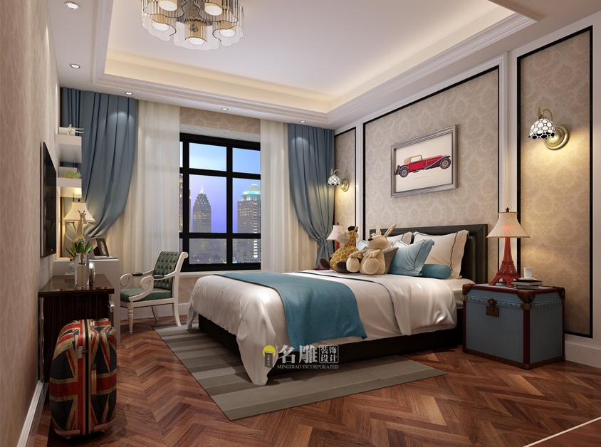 
个性十足的欧式男童房效果图，小男孩的挚爱!