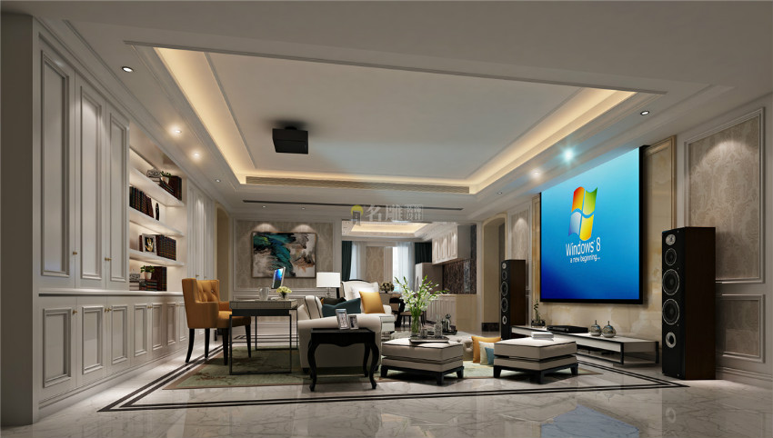 
室内装修设计，一个沙发美了整个房间!